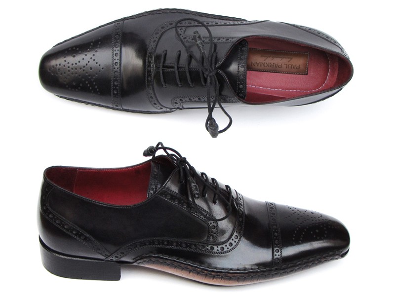 Paul Parkman 5032 Black Genuine Leather Oxfords Shoes